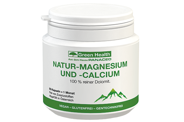 Natur-Magnesium und Calcium Kapseln von Panaceo